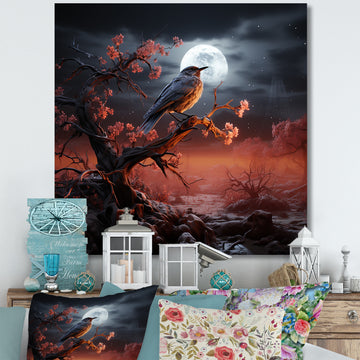 Textured Layers Create Mixed Media Skies - Bird Wall Decor
